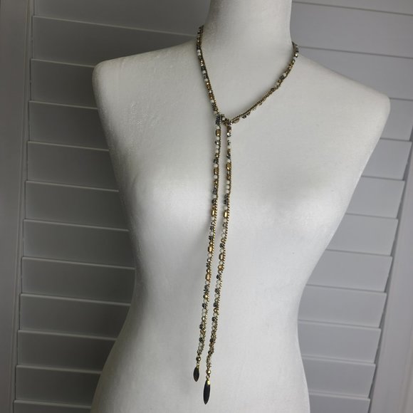 STELLA & DOT Gold Lariat Beaded Necklace – 40" of Fabulousness! - Picture 14 of 14